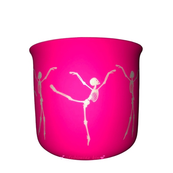 Dance like no one’s watching dancing skeleton pink Halloween mug - Picture 5 of 6